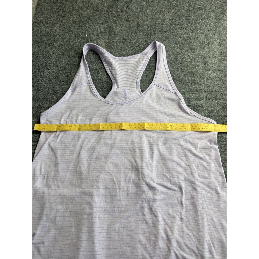 Lululemon Twist Back Racerback Tank Light Lavender Heathered Womens Size 12 - Picture 4 of 9